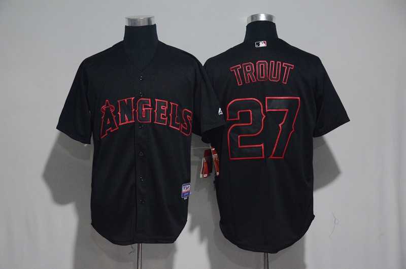 Los Angeles Angels of Anaheim #27 Mike Trout Black Fashion Cool Base Stitched Jersey,We sell and wholesale Los Angeles Angels of Anaheim #27 Mike Trout Black Fashion Cool Base Stitched Jersey on line form chian!